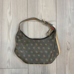 Vintage Dooney & Bourke Monogram Hand Bag Purse Small with Heart Charm Y2K